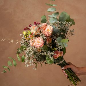 hand holding beautiful flowers bouquet 23 2149526044